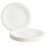 Lot de 50 assiettes en carton blanc &Oslash;23 cm