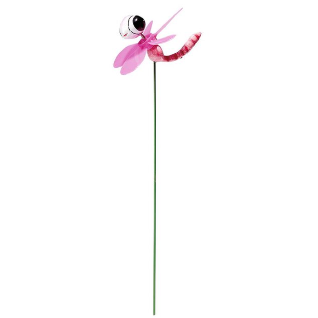 Moulin &agrave; vent forme insecte fantaisie H40 cm