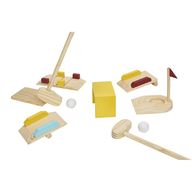 Jeu de golf en bois avec sac de transport 11 pi&egrave;ces