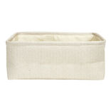 Pani&egrave;re de rangement rectangulaire tiss&eacute; gris 35x24xH13cm