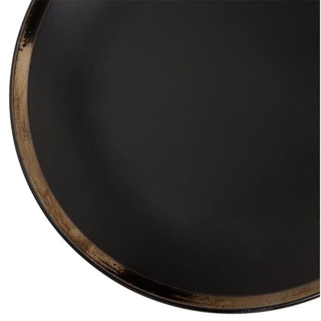 Assiette plate fa&iuml;ence bord liser&eacute; dor&eacute; &Oslash;27cm (2 mod&egrave;les)