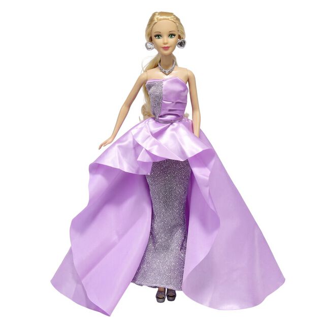 Poup&eacute;e mannequin avec robe de princesse 20x4xH29cm (3 mod&egrave;les)