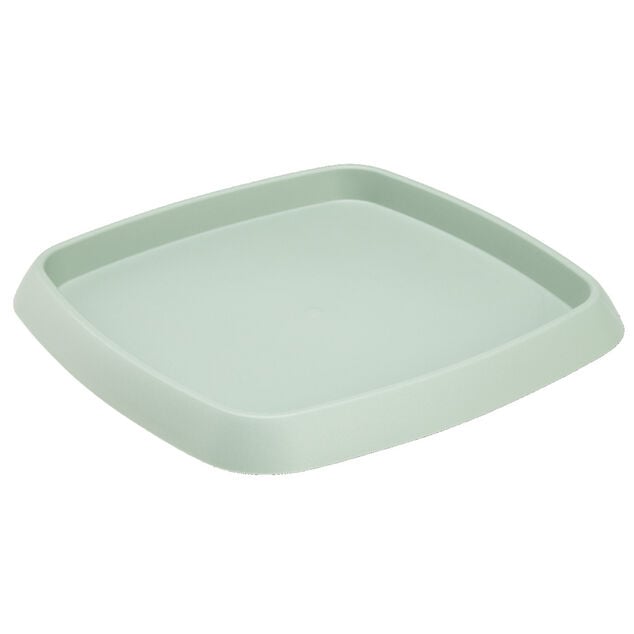 Soucoupe carr&eacute; Chorus couleur vert laurier 26x26cm