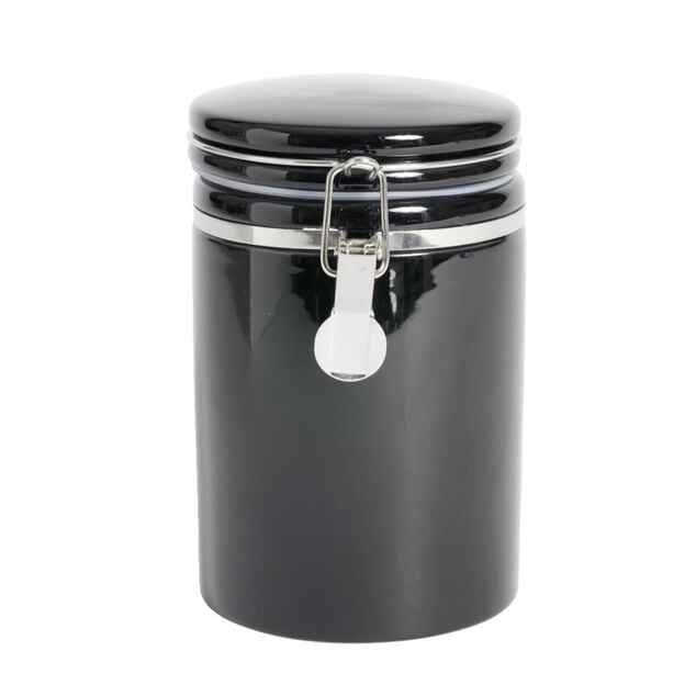 Bocal en c&eacute;ramique avec clip en m&eacute;tal &Oslash;10xH16,5cm