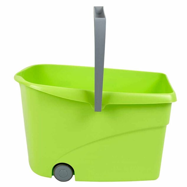 Seau Wash Easy &agrave; roulettes Paul Masquin vert et gris