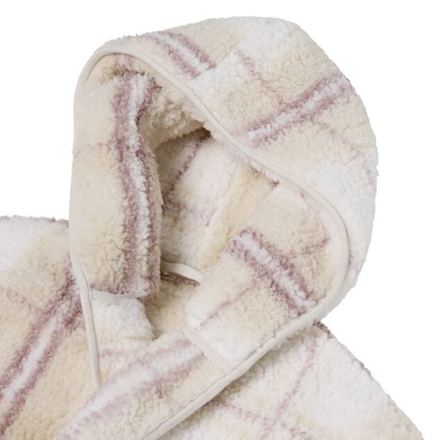 Plaid pull gilet motif carreau 70x80cm (2 mod&egrave;les)