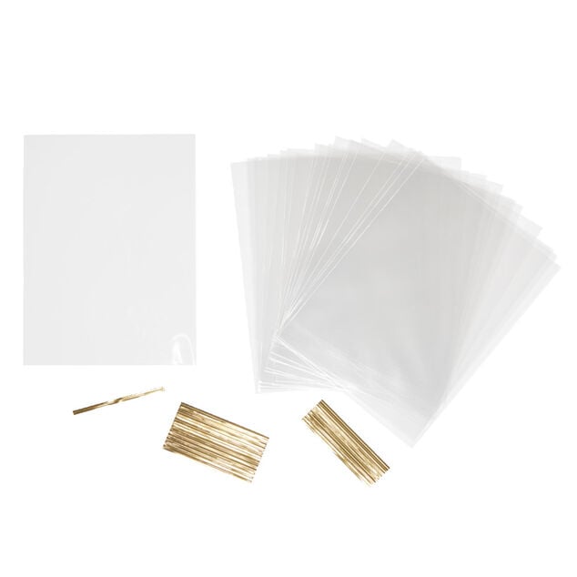 Sac &agrave; bonbons pochette transparente x20 avec lien