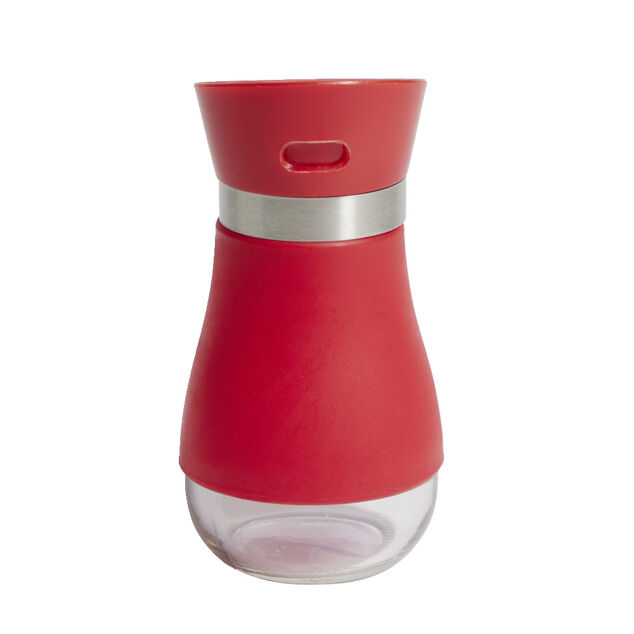 Sali&egrave;re et poivri&egrave;re 130ml verre et plastique rouge