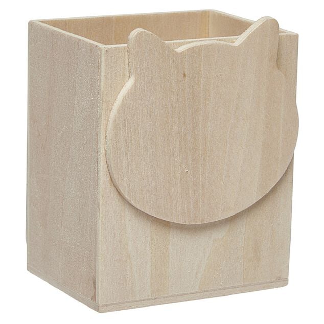 Pot &agrave; crayons &agrave; peindre en bois