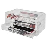 Boîte rectangulaire 3 tiroirs transparents