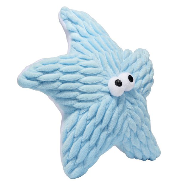 Jouet peluche pour chien &eacute;toile de mer bleue &Oslash;20cm