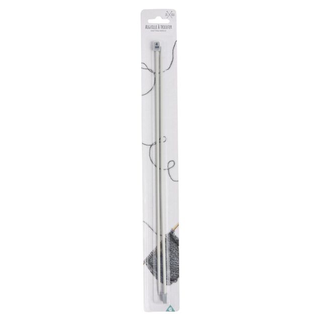 Aiguilles à tricoter x2 en alu H35cm