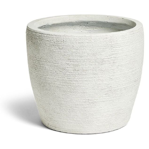 Pot fibre d'argile blanc &Oslash;27xH24cm