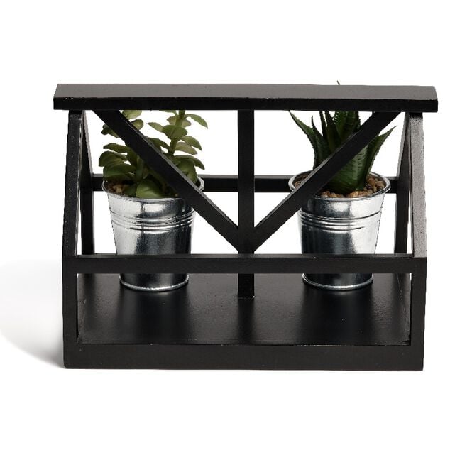 Porte-plantes noir