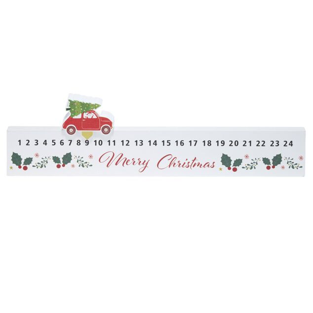 Calendrier de l'Avent voiture 40x11cm