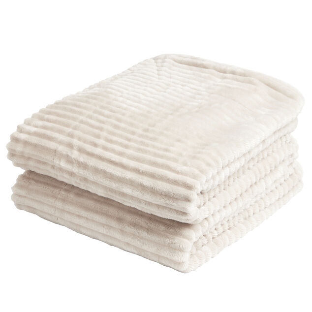 Plaid sherpa flanelle marron 130x160cm