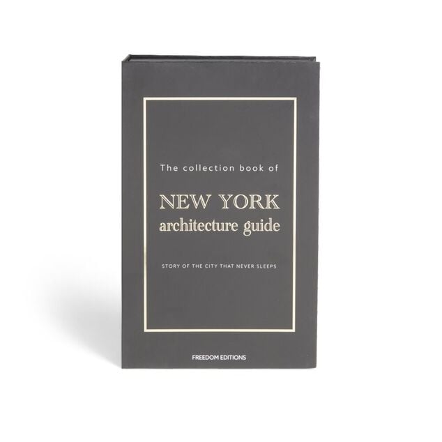 Bo&icirc;te de rangement forme livre d&eacute;coratif New York Architecture 27x17x4cm