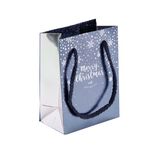 Sac cadeau Noël boréal 11x9,5xH14,5cm (2 modèles)