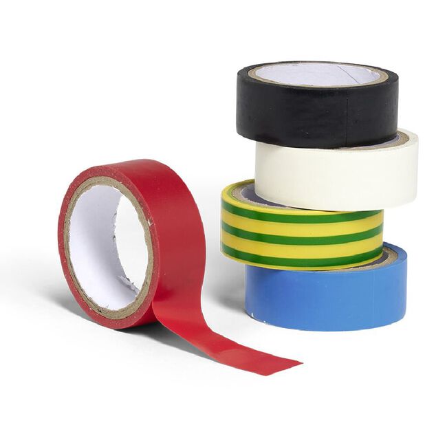 Lot de 5 rouleaux ruban adh&eacute;sif isolation &eacute;lectrique 4m