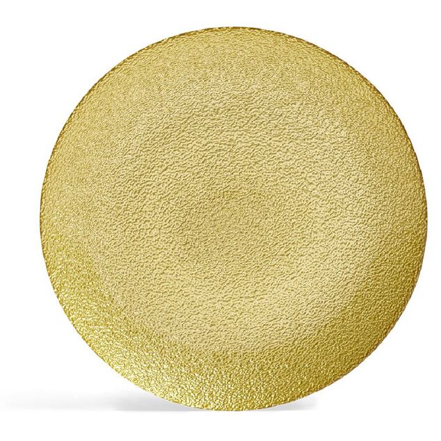 Assiette &agrave; dessert ronde dor&eacute; en verre &Oslash;21cm