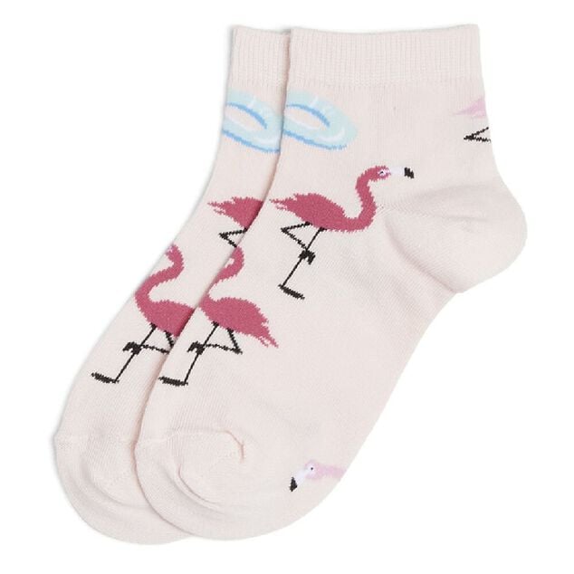Chaussettes originales basses motif flamant rose - T36/40