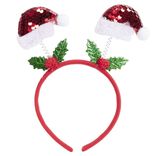 Serre-tête Noël avec ressort 20x22cm (2 modèles Père Noël ou sapin)