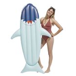 Matelas gonflable requin plastique bleu 102x180cm