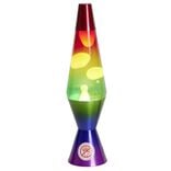 Lampe lave multicolore verre et métal Ø10xH36,5cm (2 modèles)