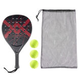 Raquette padel avec 3 balles 25,5x46cm