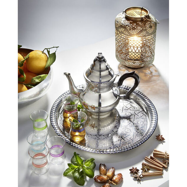 Verre &agrave; th&eacute; motif oriental Touareg x 6