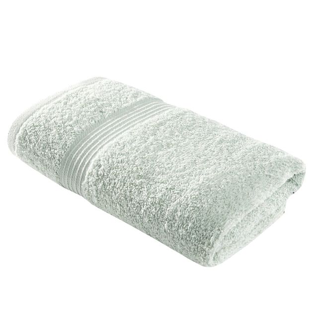 Serviette de toilette 50x90cm coton vert c&eacute;ladon