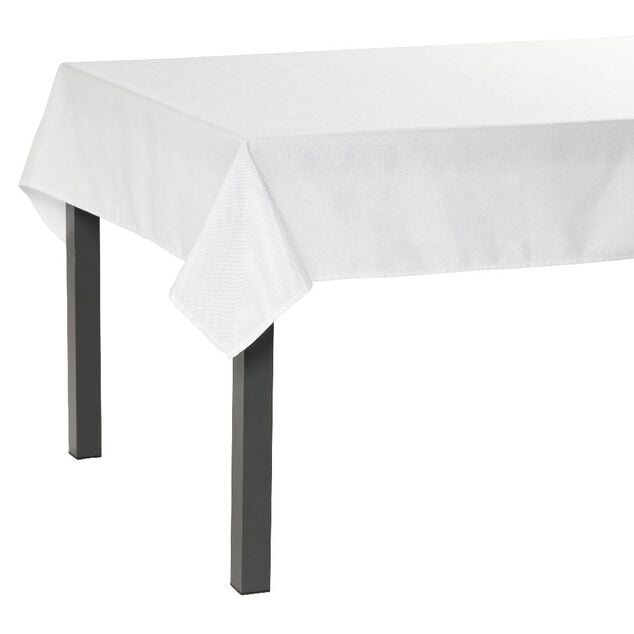 Nappe rectangulaire en tissu blanc