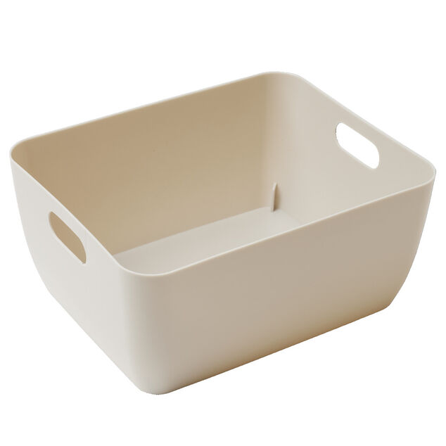Panière de rangement en plastique 19,5x15,5xH9cm (3 modèles)