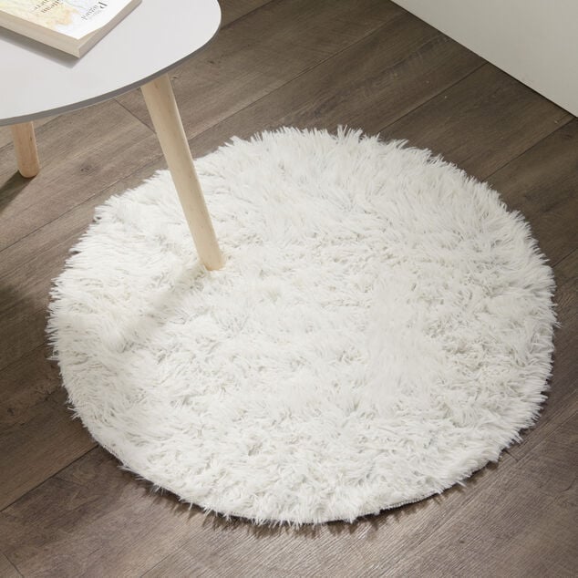 Tapis rond fausse fourrure &Oslash;60cm