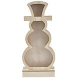 Bonhomme de neige lumineux en bois à poser H33cm