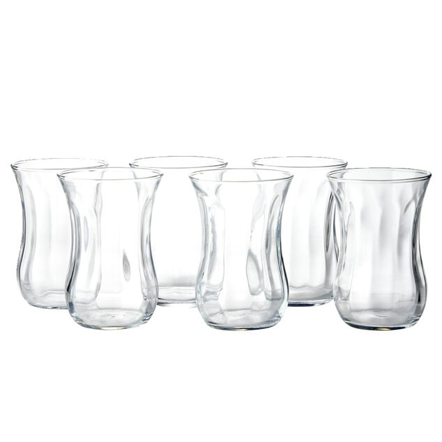 Lot de 6 verres &agrave; th&eacute; en verre 11,5cl H8,3cm