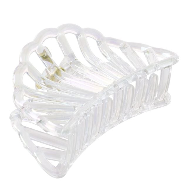 Pince cheveux coquillage blanc nacr&eacute; L6cm