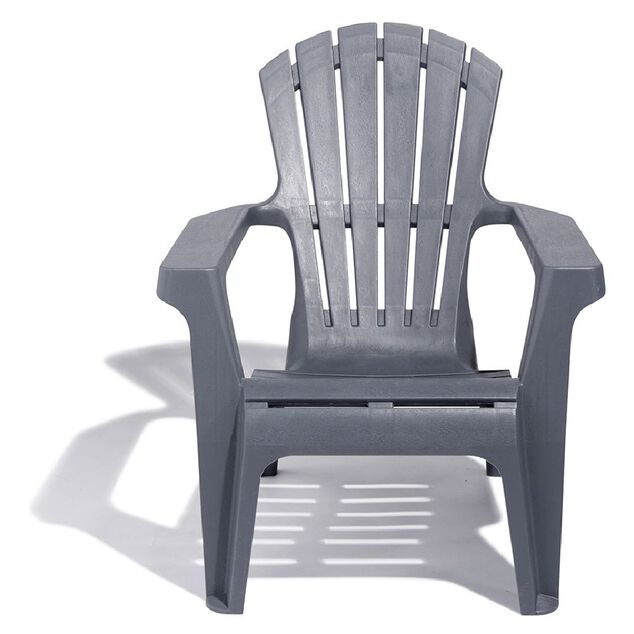 Fauteuil de jardin Relax plastique gris 86x75xH86cm