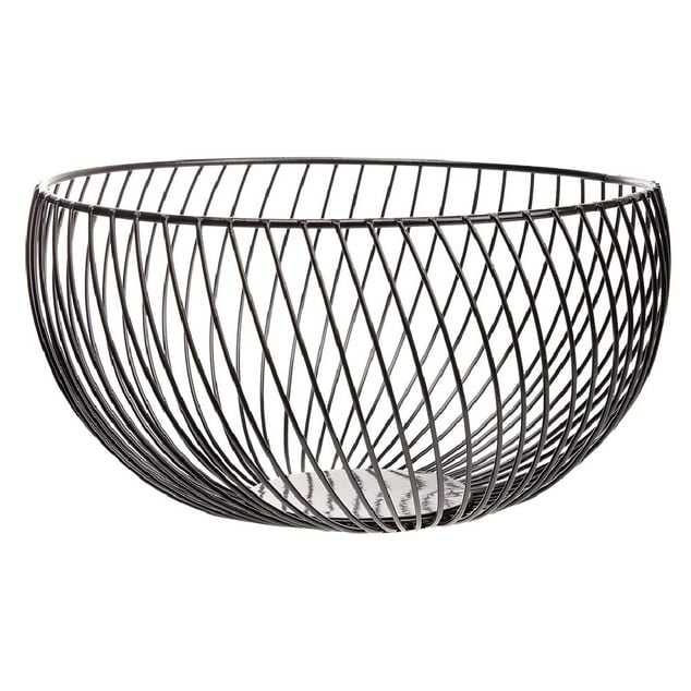 Corbeille &agrave; fruits acier noir