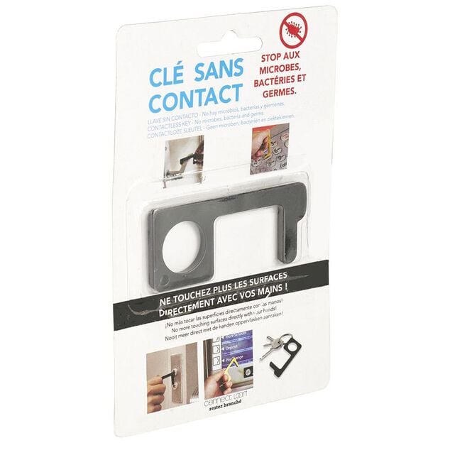 Crochet hygi&egrave;nique multi-usages forme cl&eacute; m&eacute;tal (3 mod&egrave;les)