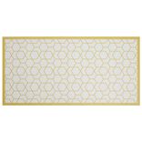 Tapis vinyle imprimé graphique jaune L.99 cm