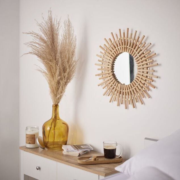 Miroir soleil en bois collection Serenity