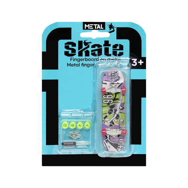 Mini skateboard à doigts L12,5cm (6 modèles)