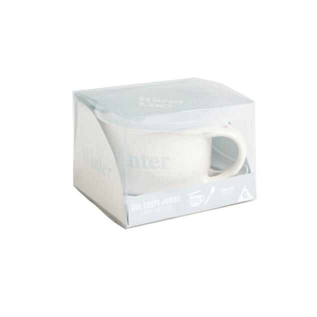 Bol jumbo 62cl avec cuill&egrave;re et couvercle winter