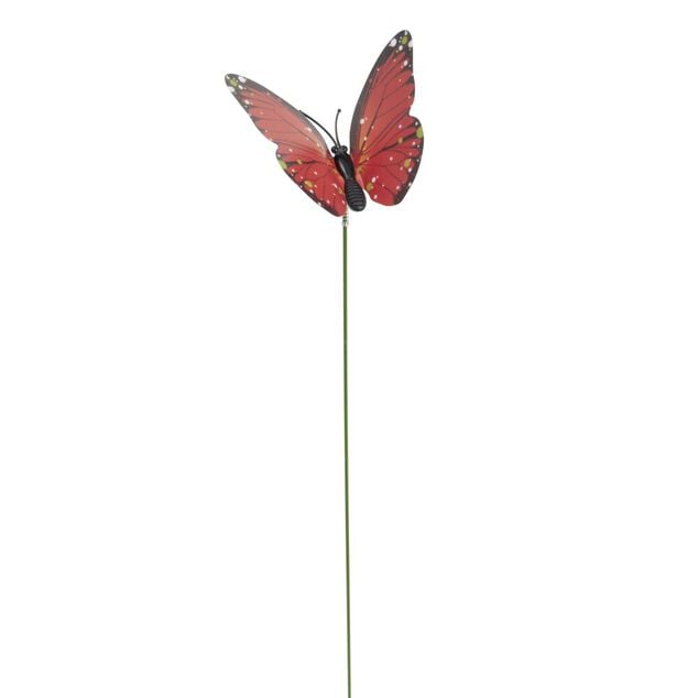 D&eacute;coration ext&eacute;rieure &agrave; planter H30cm en m&eacute;tal papillon color&eacute; (3 mod&egrave;les)
