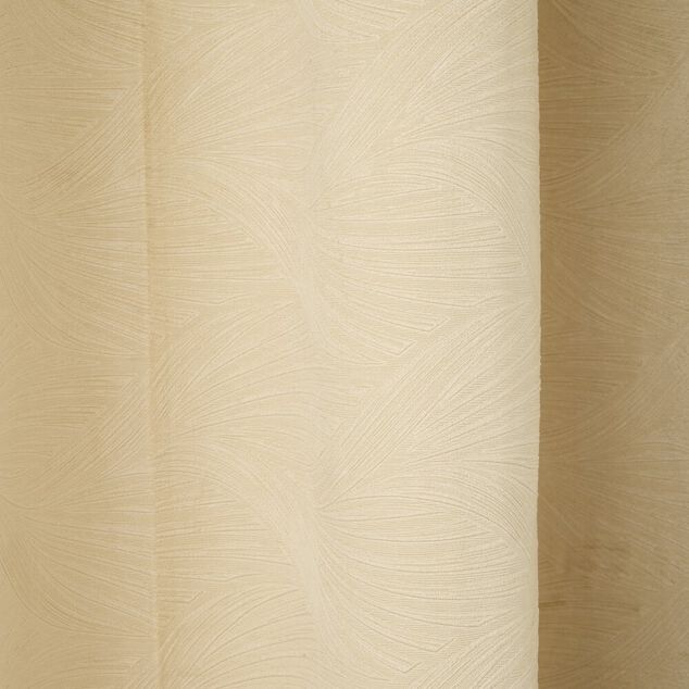 Rideau &agrave; oeillets emboss&eacute; polyester uni 140x240cm (3 mod&egrave;les)
