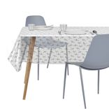 Nappe cristal rectangulaire rebord effet dentelle blanche 140x240cm