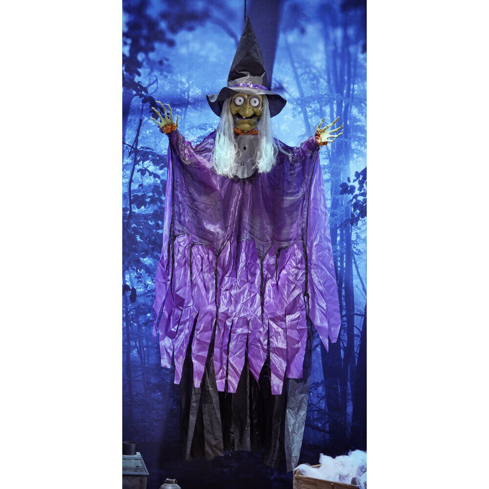 Décoration Halloween XL sorcière à suspendre 183x120xH112cm | GIFI