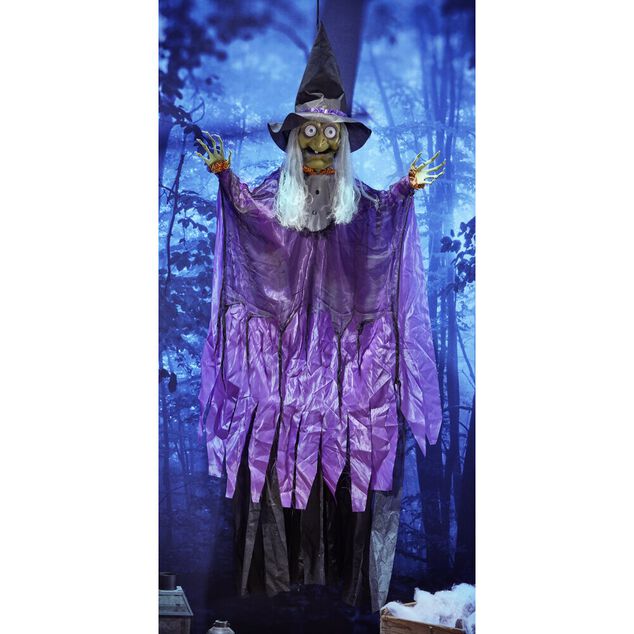 D&eacute;coration Halloween XL sorci&egrave;re &agrave; suspendre 183x120xH112cm