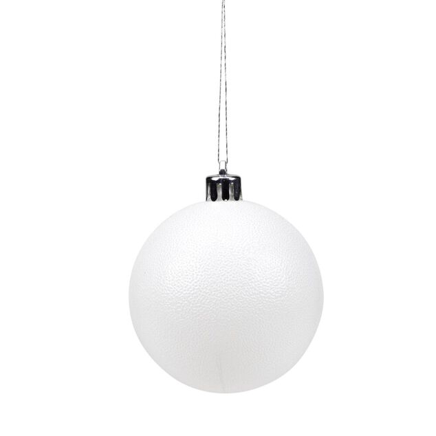 Boule de No&euml;l x8 blanc et iris&eacute; &Oslash;7cm